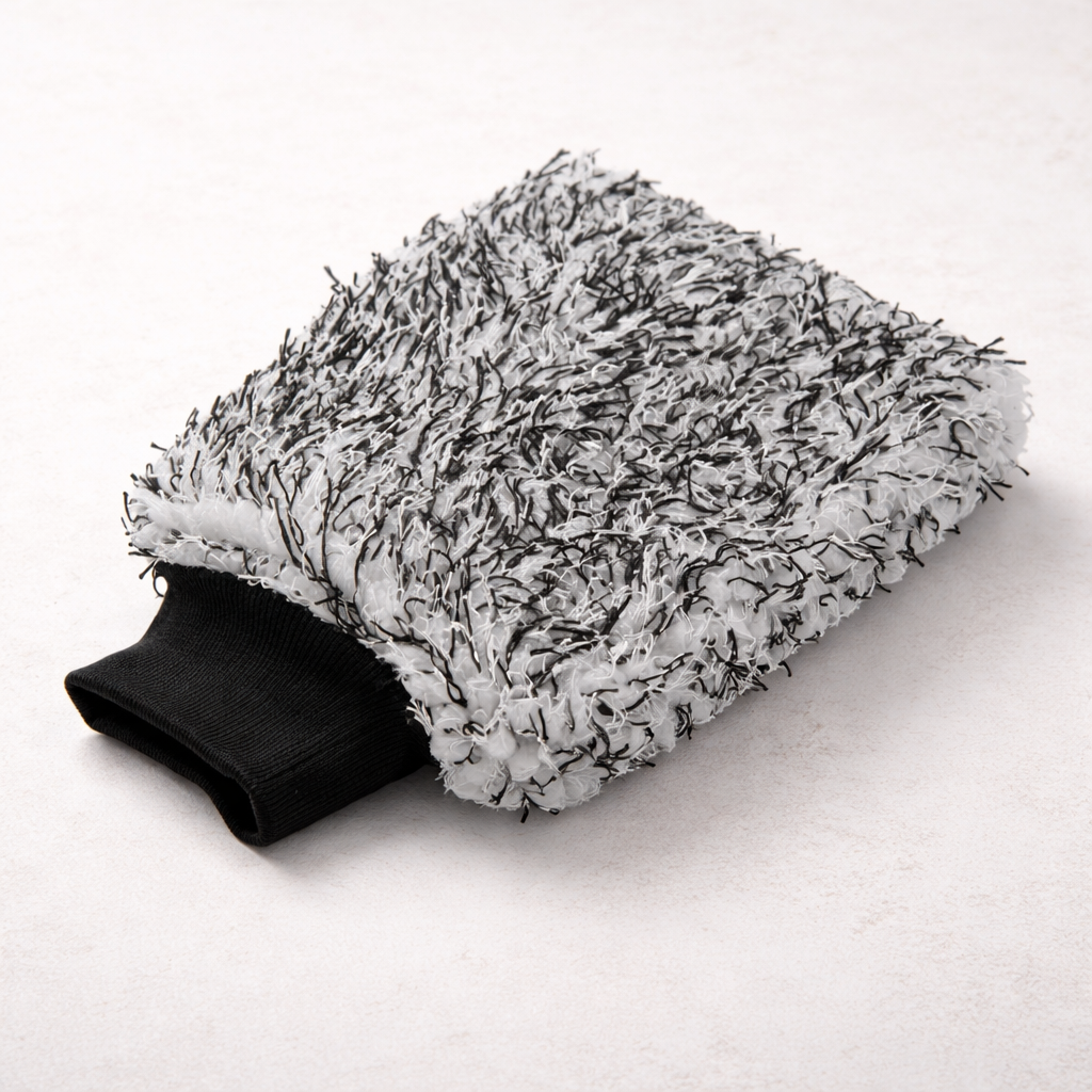 Gant de lavage microfibre moucheté – Gant auto double fibre haute absorption