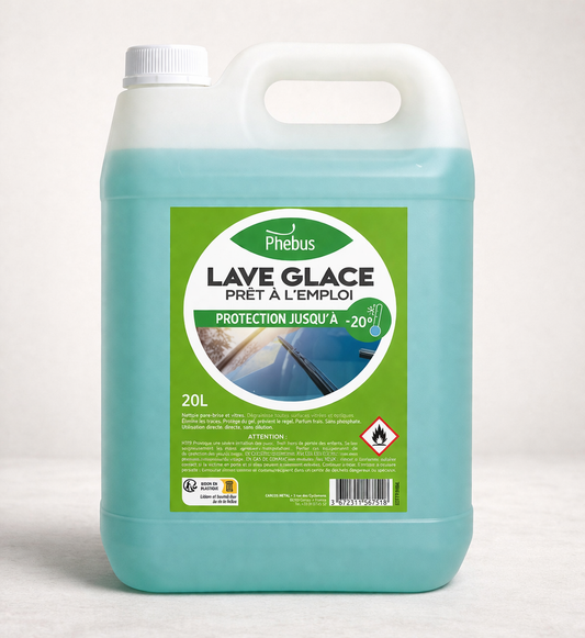 PHEBUS Lave-glace -20°C – nettoyant vitres et phares sans toxiques hiver