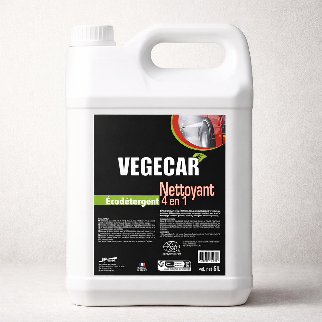 BIO ATTITUDE VEGECAR ECOCERT – Nettoyant 4 en 1 intérieur et extérieur auto certifié