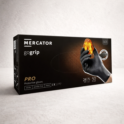 Go Grip Gants nitrile texturés ultra résistants - Boîte de 50