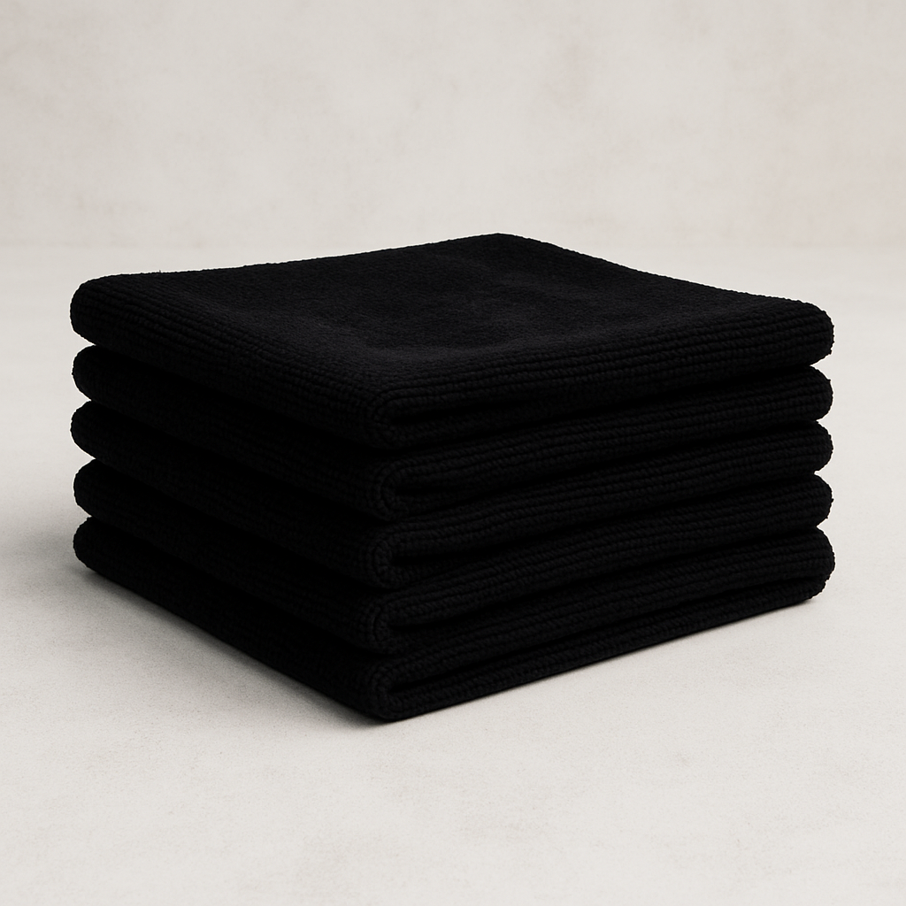 Lot de 5 microfibres noires