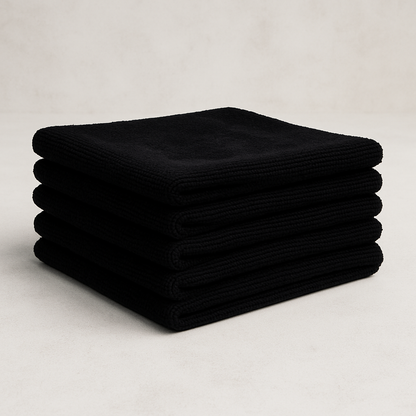 Lot de 5 microfibres noires