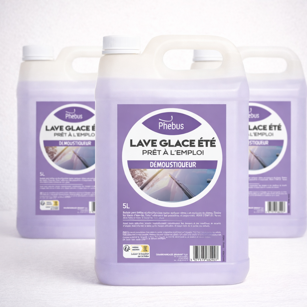 PHEBUS Lave-glace été démoustiquant – sans méthanol vitres et phares